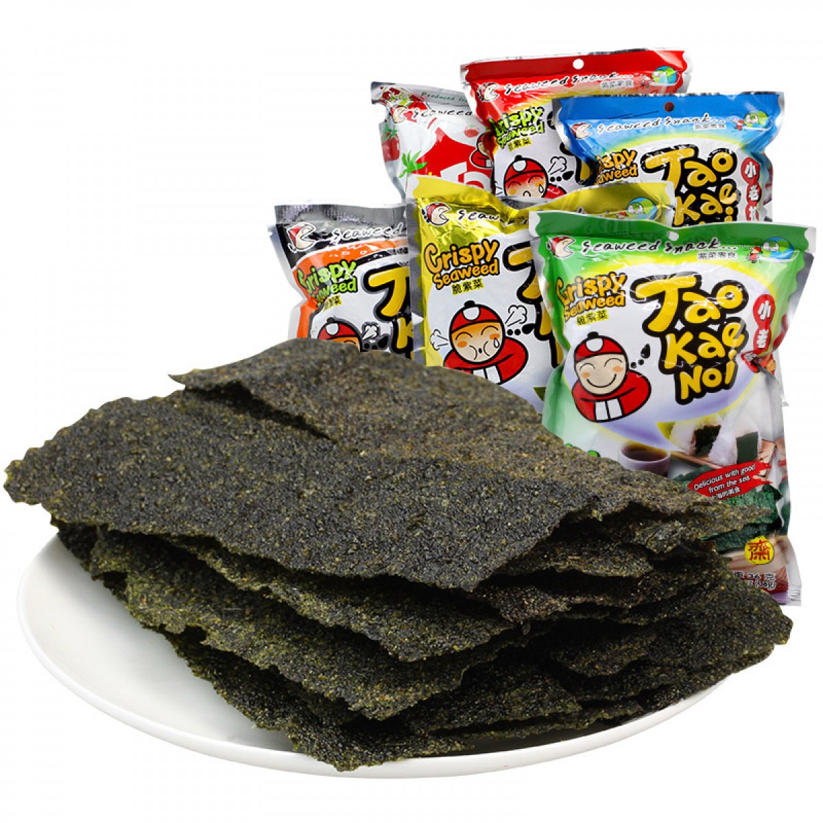 兰蔻 | 泰国进口小老板海苔片32g*6包 即食脆海苔紫菜片零食炸海苔食品 泰国进口6包包邮健康的香脆零食鲜美可口