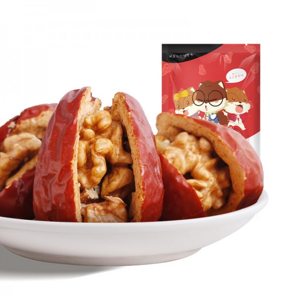 兰蔻 | 【三只松鼠_甜夹脆枣夹核桃仁258g】休闲零食特产红枣子夹核桃 松鼠新风尚 300款零食 低至3折起