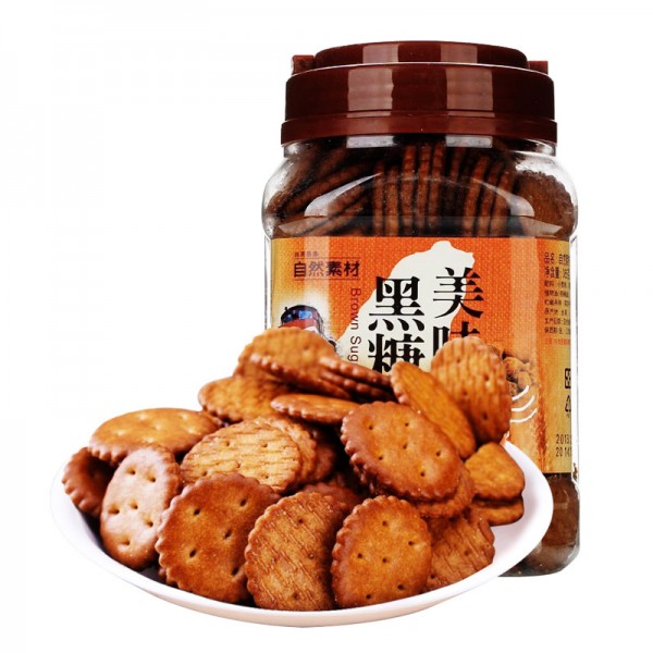 兰蔻 | ??湾进口 自然素材焦糖黑糖饼干早餐代餐饼干办公室休闲零食 365g 台湾进口/浓郁黑糖味/香酥可口/好吃不腻