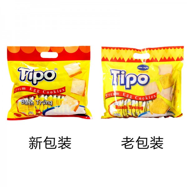 兰蔻 | ??南进口 Tipo面包鸡蛋牛奶味300g饼干零食糕点 奶香浓郁 香酥可口 大包分享装